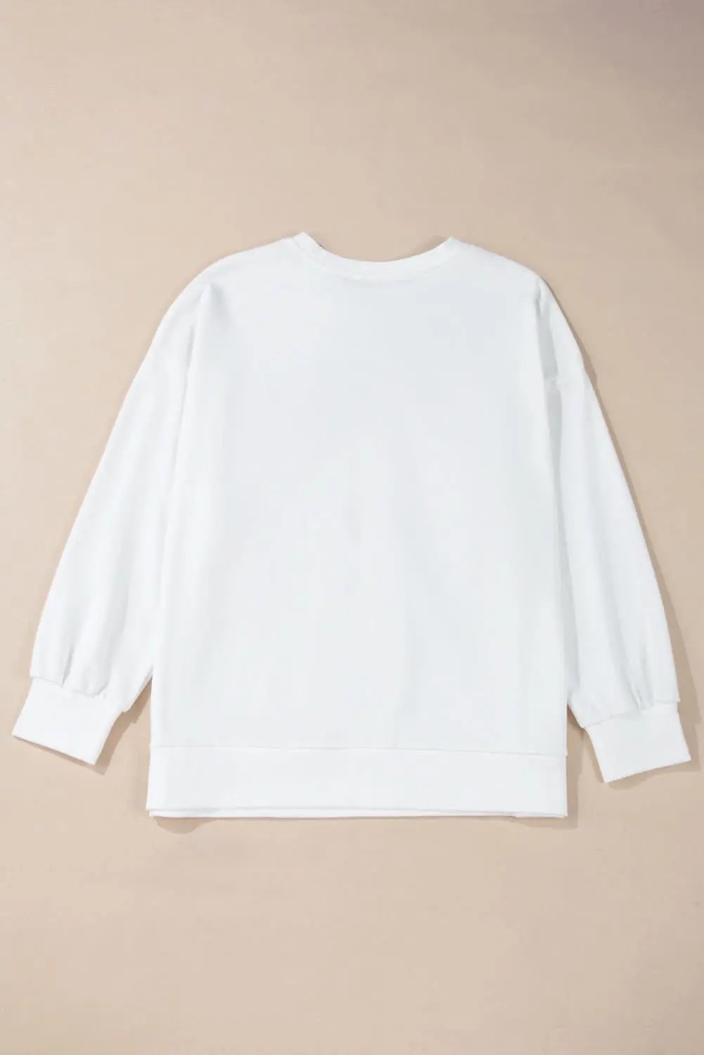 Festive white plus size sweatshirt - Love Salve